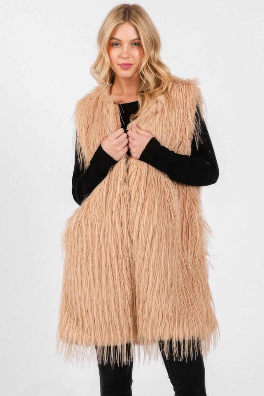 New Arrival – Faux Fur Pocket Vest – New Arrival Now Live