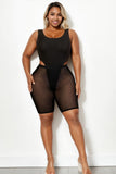 Plus Size Mesh Biker Shorts