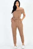 Two-way Shoulder Drawstring Jumpsuit