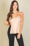 Side Slit Bandeau Tube Top