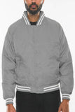 Mens Polyester Windbreaker Winter Bomber Jacket