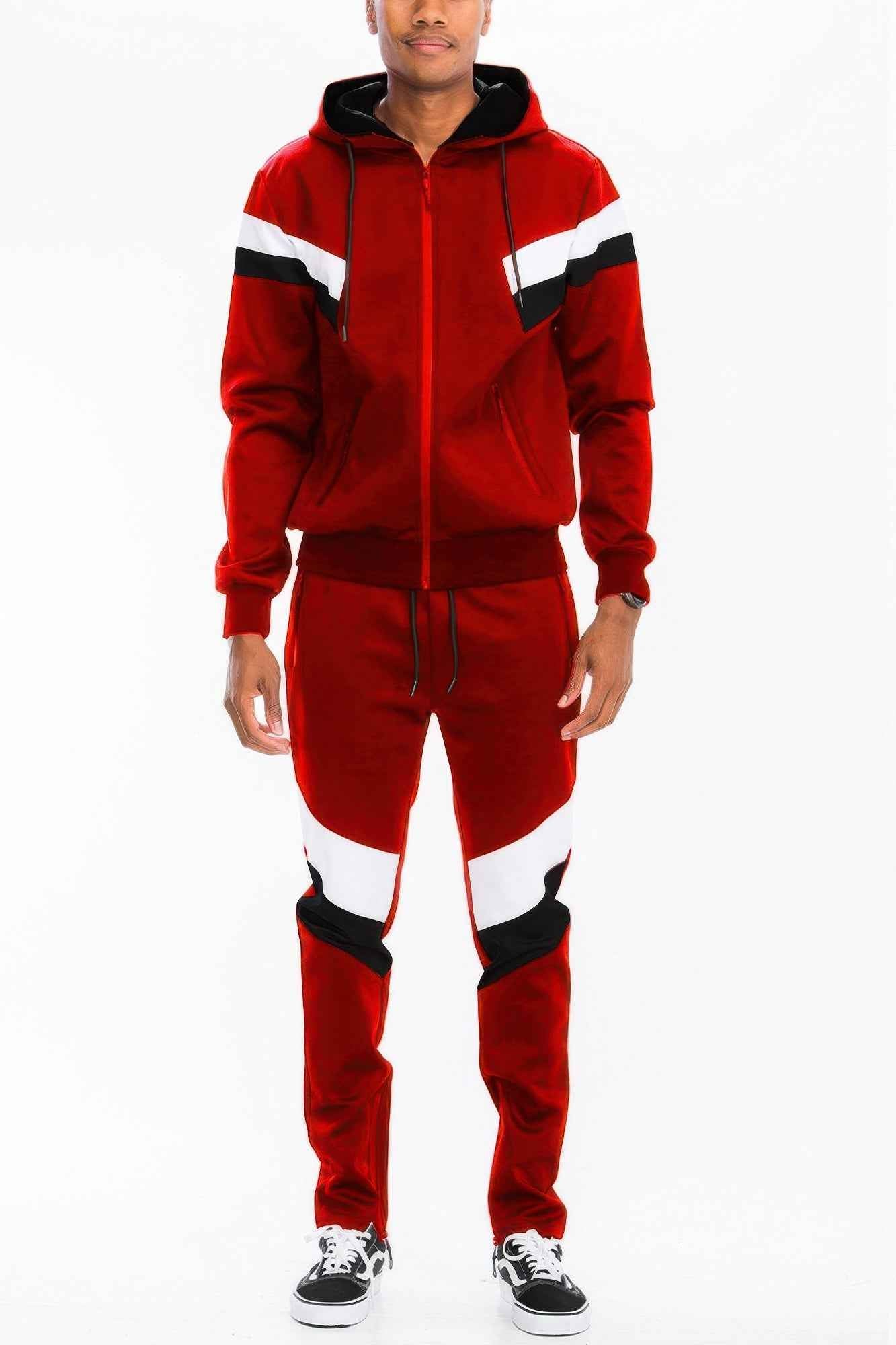 New Arrival – Chevron Stripe Full Zip Track Suit – New Arrival Now Live
