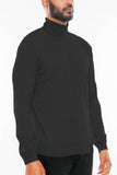 Mens Solid Turtleneck Sweater