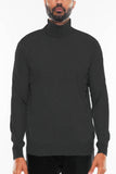 Mens Solid Turtleneck Sweater