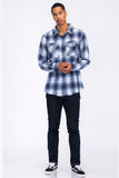 Regular Fit Checker Plaid Flannel Long Sleeve