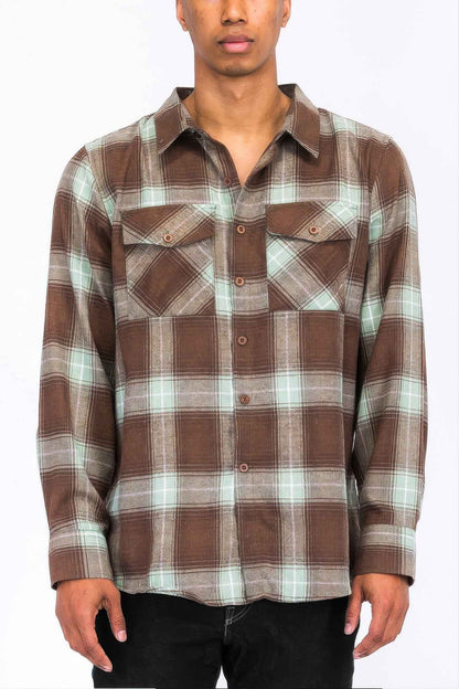Regular Fit Checker Plaid Flannel Long Sleeve – New Arrival Now Live