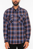 Regular Fit Checker Plaid Flannel Long Sleeve