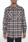 Regular Fit Checker Plaid Flannel Long Sleeve