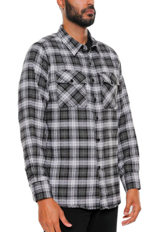 New Arrival – Regular Fit Checker Plaid Flannel Long Sleeve – New Arrival Now Live