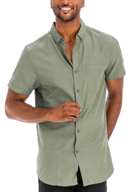 New Arrival – Men's Casual Short Sleeve Solid Shirts – New Arrival Now Live