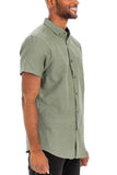 Men's Casual Short Sleeve Solid Shirts