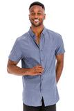 Men's Casual Short Sleeve Solid Shirts