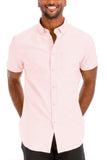 Men's Casual Short Sleeve Solid Shirts