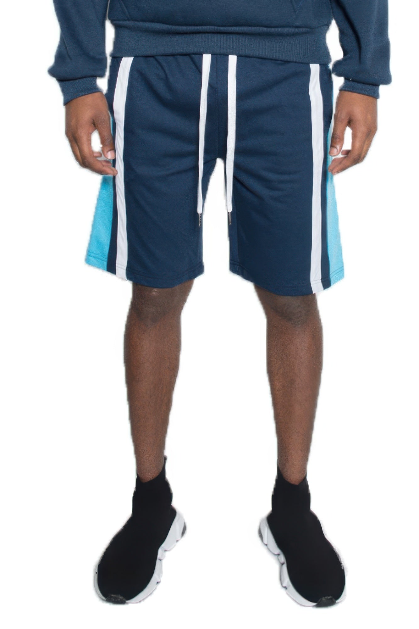 New Arrival – Mens Color Block Stripe Sweat Shorts – New Arrival Now Live