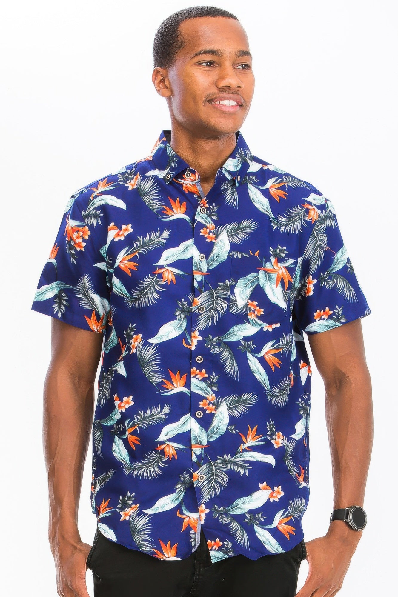 New Arrival – Mens Print Hawaiian Button Down Shirt – New Arrival Now Live