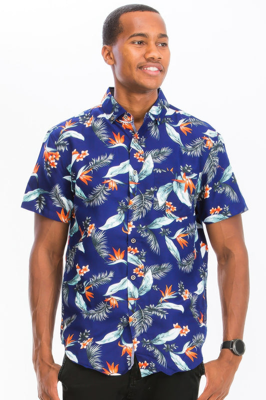 New Arrival – Mens Print Hawaiian Button Down Shirt – New Arrival Now Live