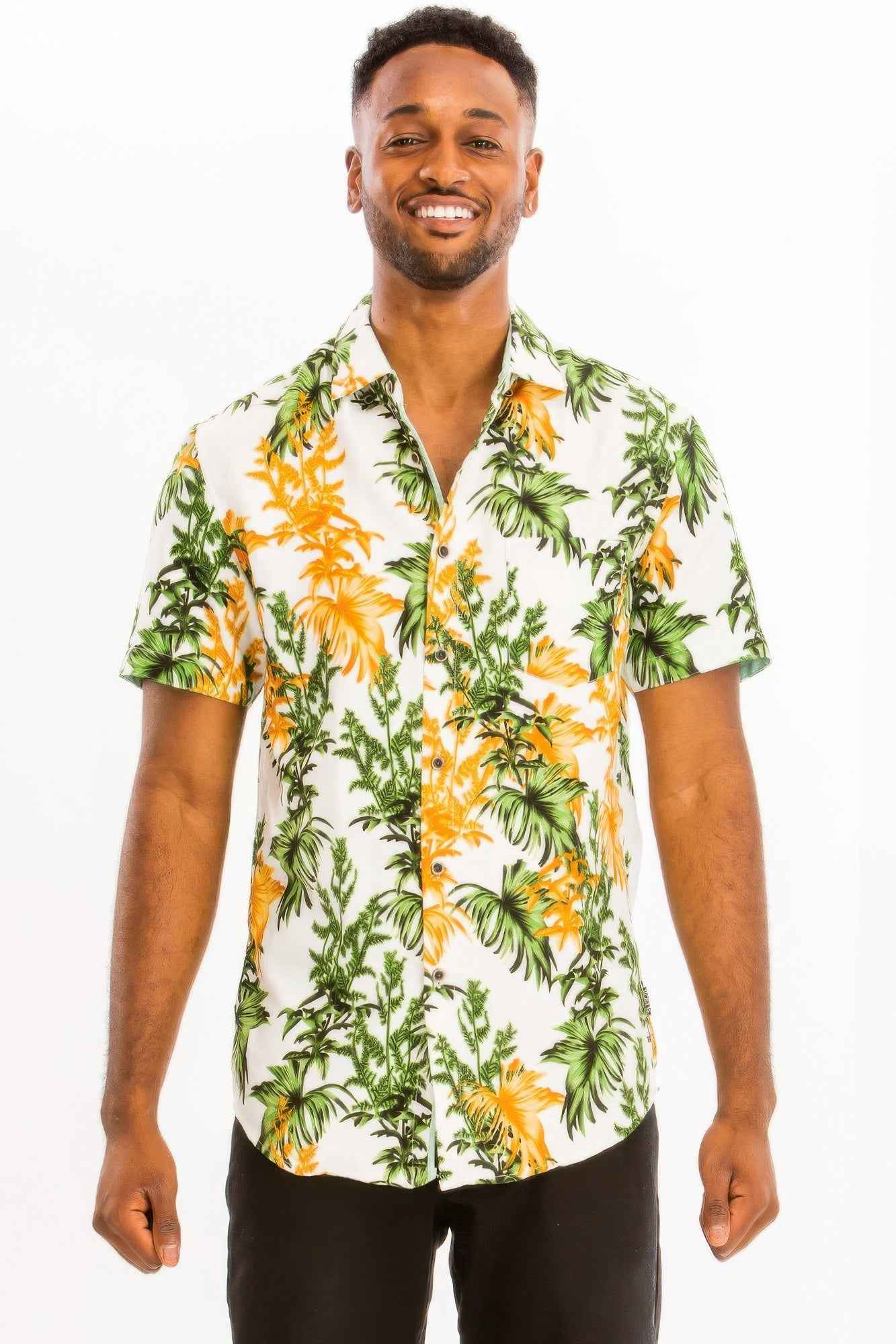 New Arrival – Mens Print Hawaiian Button Down Shirt – New Arrival Now Live
