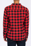 Regular Fit Checker Plaid Flannel Long Sleeve