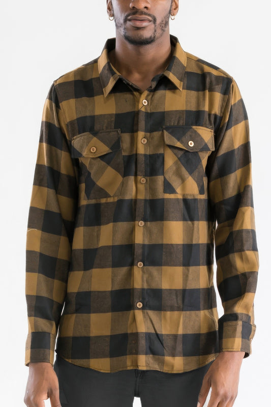 New Arrival – Checkered Long Sleeve Flannel Shirt – New Arrival Now Live