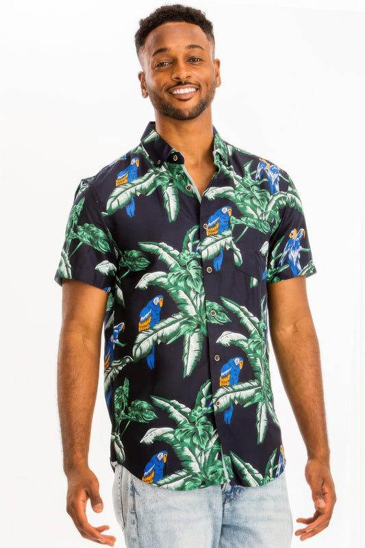 New Arrival – Hawaiian Print Button Down Shirt – New Arrival Now Live
