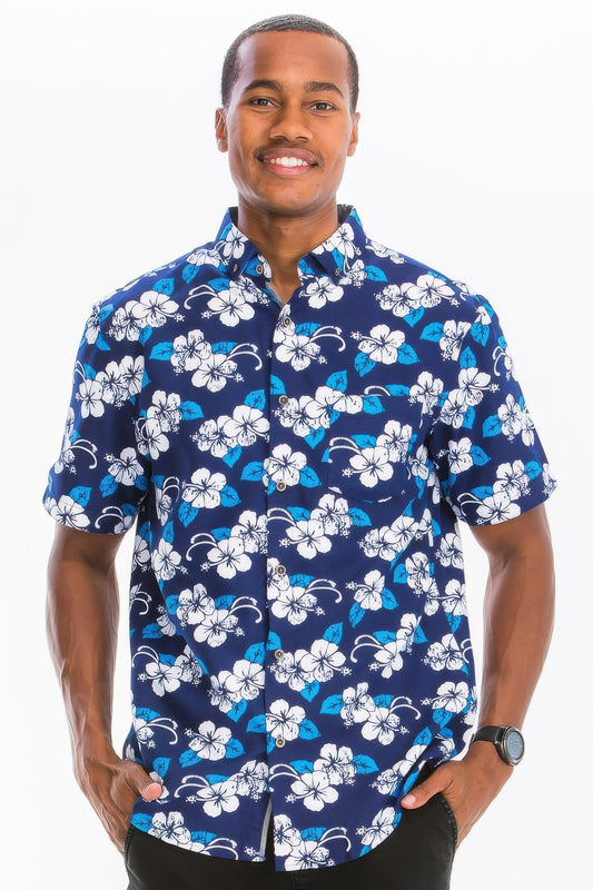 New Arrival – Mens Print Hawaiian Button Down Shirt – New Arrival Now Live