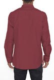 Mens Solid Long Sleeve Button Down