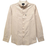 Mens Solid Long Sleeve Button Down