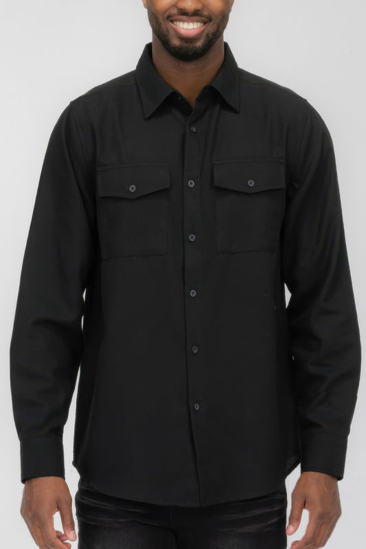 New Arrival – Mens Solid Flannel Shirt – New Arrival Now Live