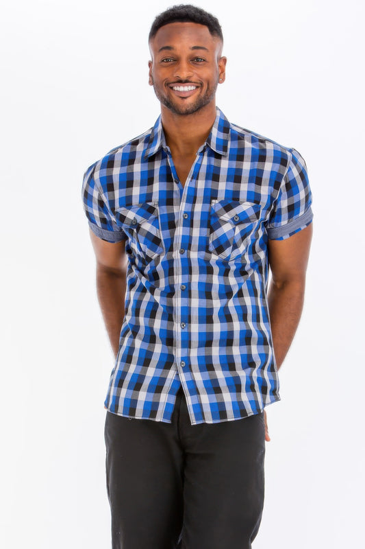 New Arrival – Mens Checkered Button Down Shirt – New Arrival Now Live