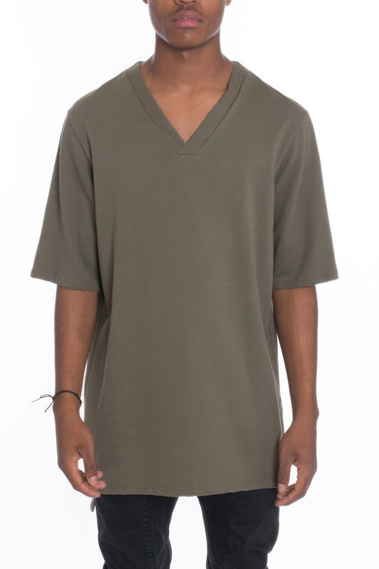 New Arrival – Mens Cotton Vneck French Terry Tshirt – New Arrival Now Live