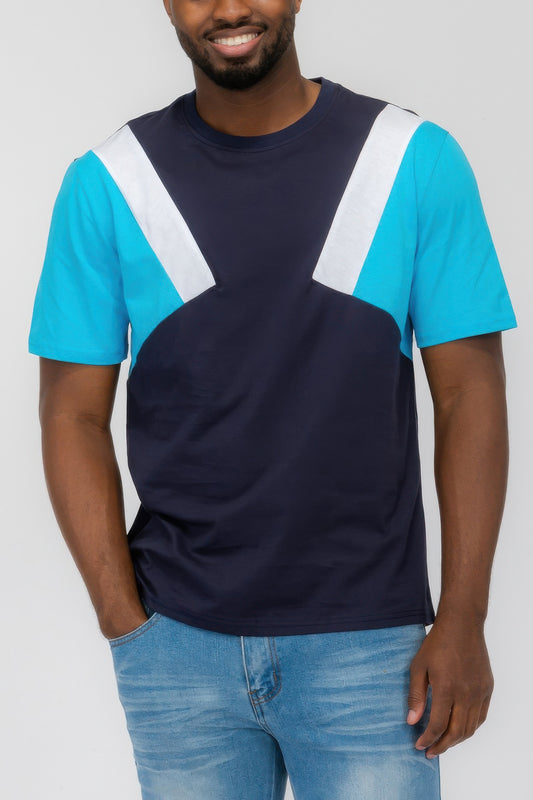 New Arrival – Mens Color Block Short Sleeve Tshirt – New Arrival Now Live