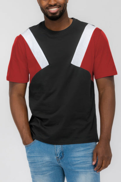 Mens Color Block Short Sleeve Tshirt – New Arrival Now Live