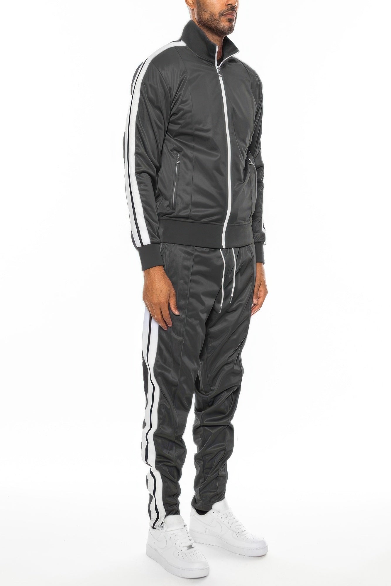 Striped Tape Front Pleat Track Suit – New Arrival Now Live