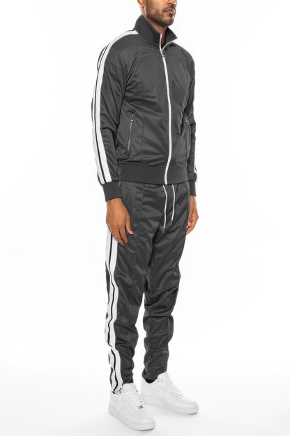 Striped Tape Front Pleat Track Suit – New Arrival Now Live