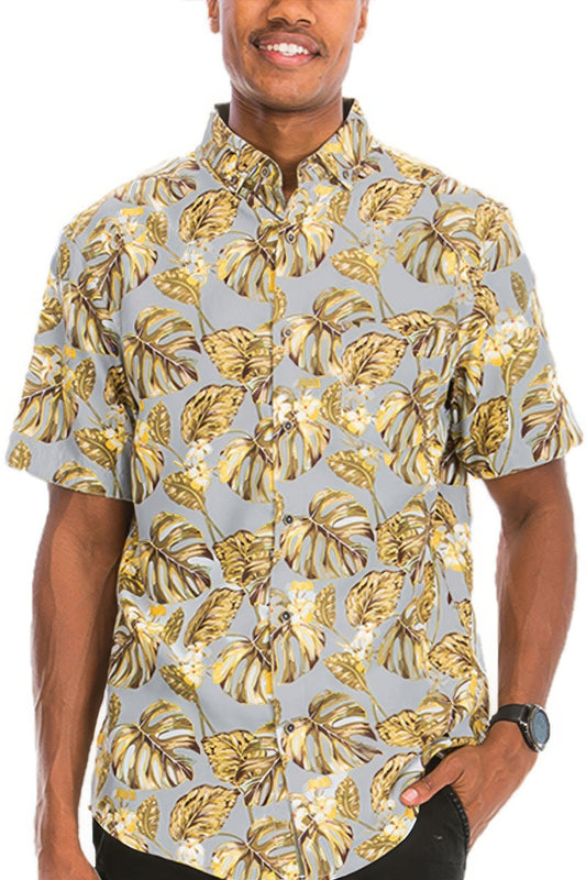 New Arrival – Hawaiian Print Button Down Shirt – New Arrival Now Live