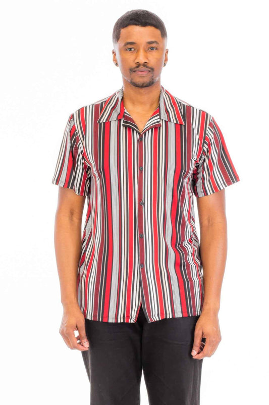 New Arrival – Vertical Print Button Down Shirt – New Arrival Now Live