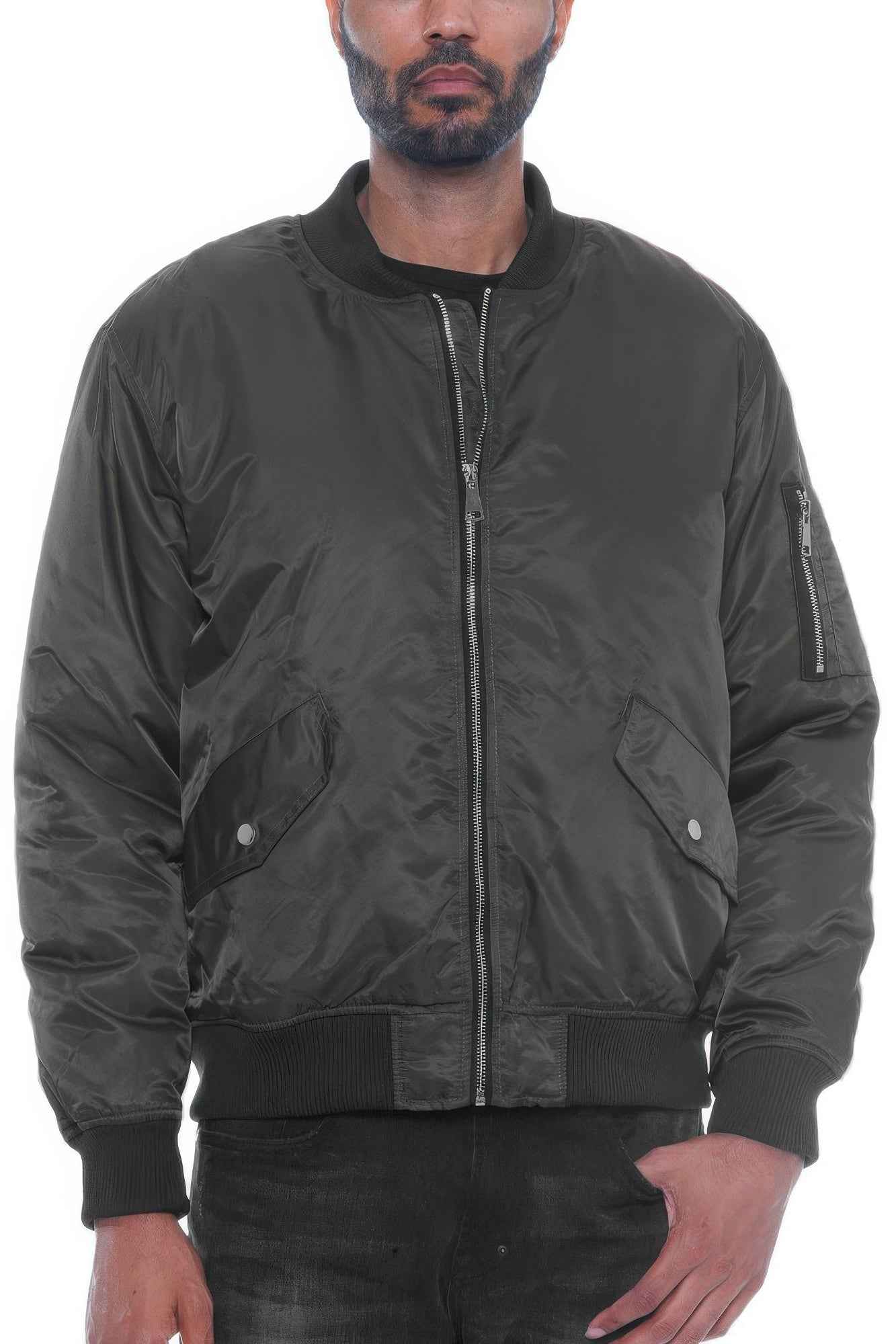 New Arrival – Mens Solid Padded Bomber Jacket – New Arrival Now Live
