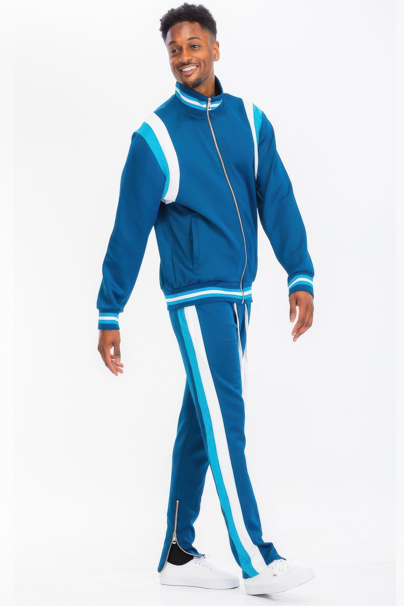 New Arrival – Mens Stripe Color Block Track Set – New Arrival Now Live