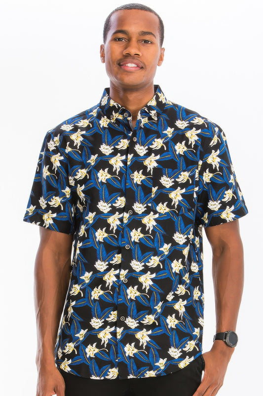 New Arrival – Mens Print Hawaiian Button Down Shirt – New Arrival Now Live