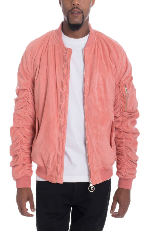 New Arrival – Mirosuede Scrunched Bomber Jacket – New Arrival Now Live