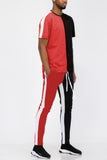 Two Tone Color Block Track Pant Jogger