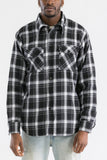 Mens Quilted Padded Flannel