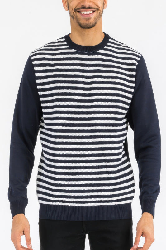New Arrival – Knitted Round Neck Striped Sweater – New Arrival Now Live