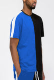 Two Tone Color Block Short Sleeve Tshirt