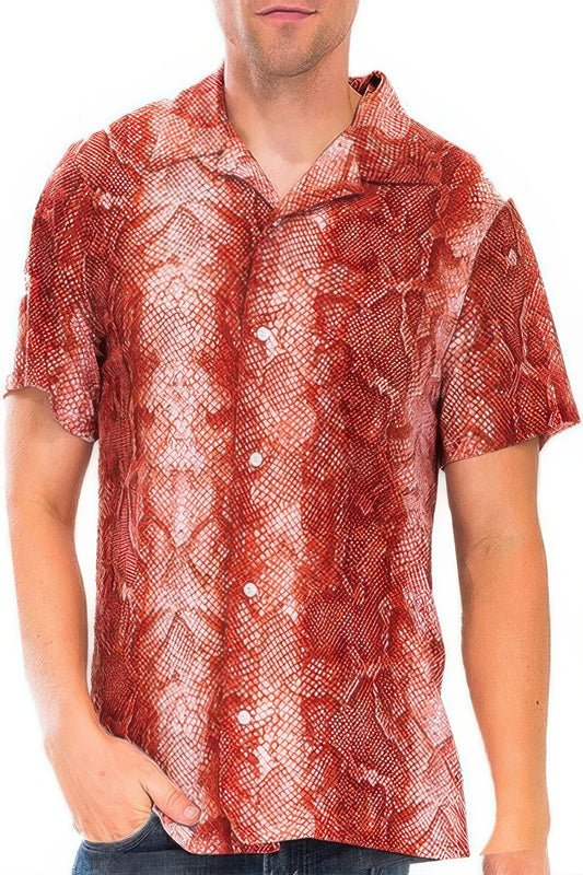 New Arrival – Red Snake Button Down Shirt – New Arrival Now Live