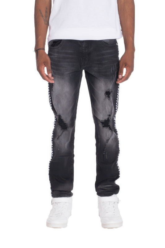 New Arrival – Distressed Denim Checkered Tape – New Arrival Now Live