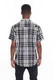 Men's Casual Short Sleeve Checker Shirts