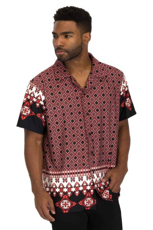 New Arrival – Mens Cuban Collar Cut Button Down Shirt – New Arrival Now Live