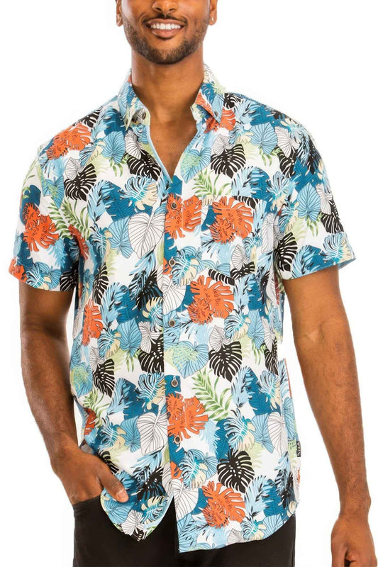 New Arrival – Hawaiian Print Button Down Shirt – New Arrival Now Live