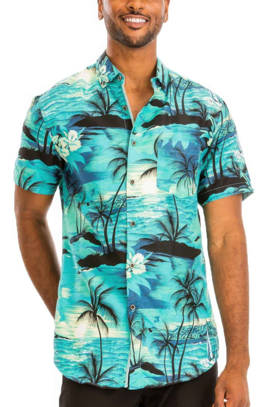 New Arrival – Hawaiian Print Button Down Shirt – New Arrival Now Live